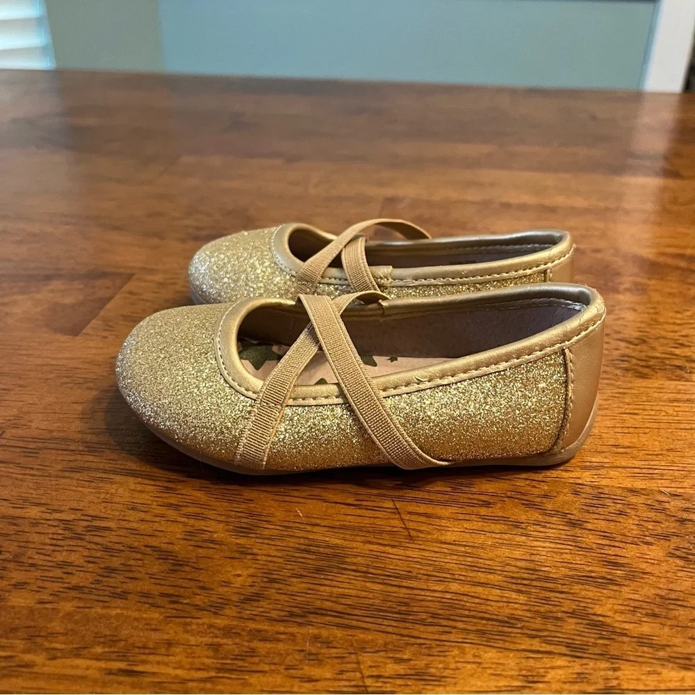 Livie & Luca Aurora Gold sparkle Glitter Dress Shoes size 5